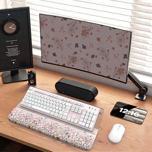 HAOCOO Keyboard Stand with Wrist Rest, Ergonomic Wrist Rest Office Desk Accessorie, 3-Level Height Adjustment Acrylic Keyboard Riser, Easy Typing Wrist Support for Computer