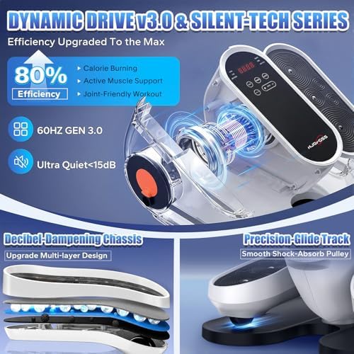 Under Desk Elliptical Machine, Electric Leg Exerciser While Sitting for Seniors with Remote Control, Whisper Quiet Motorized Seated Pedal Exerciser, Home Office Daily Use, No Assembly Required