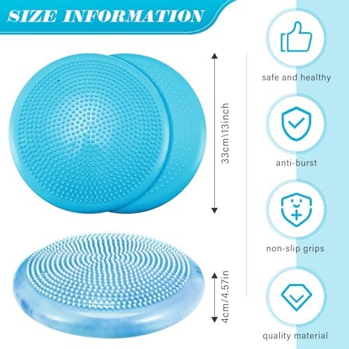 Libima 4 Pcs Wiggle Seat for Kids Inflated Wobble Cushion