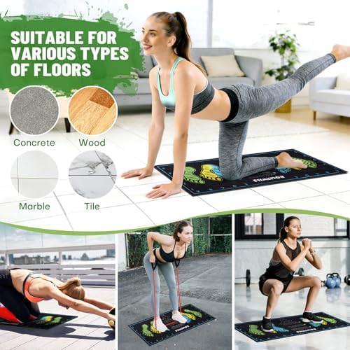 31.5'' X 13.8'' Anti-Slip Squat Mat with Foot Position Guides, Professional-Grade Exercise Mat Perfect for Squats, Leg Training and Lunges, Enhancing Muscle Activation, Versatility and Safety for Home Fitness Enthusiasts