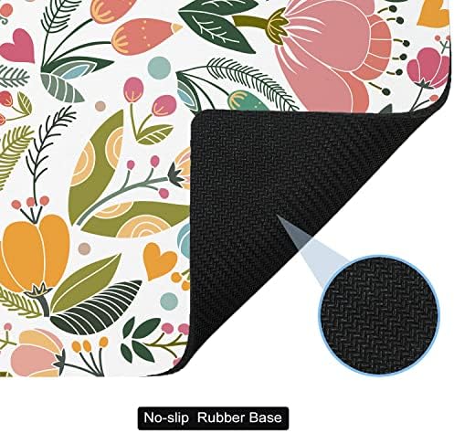 Small Mouse Pad Cute, Mini Mouse Pads for Wireless Mouse and Laptop, Travel Mousepads with Designs - Abstract Floral, Portable Mousepad with Non-Slip Rubber Base - 5.5 x 7 Inch