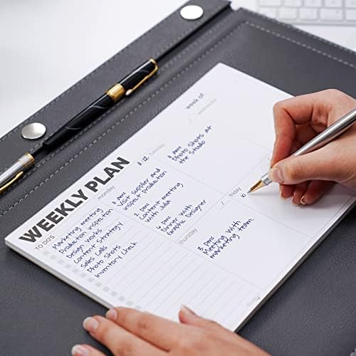 Weekly Planner Pad, A4 Size (11.7" x 8.3") Tear Off Undated Desk Notepad, Premium Thick Paper With Cardboard Back Support, Weekly Planner Notepad, Work and Schedule Organizer, Weekly To Do List.