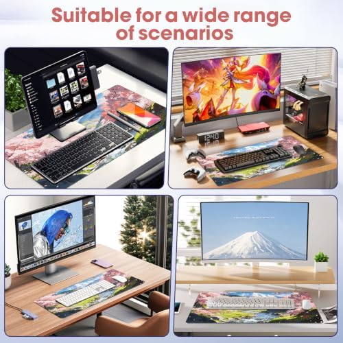 Cherry Blossom Anime Large Gaming Mouse Pad Waterproof Desk Mat