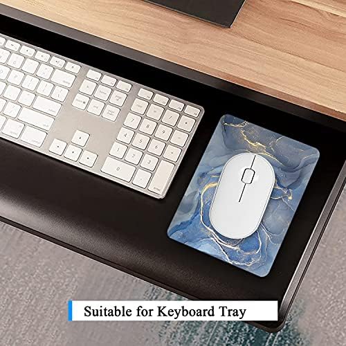 Small Mouse Pad, Mini Mouse Pad 6 x 8 Inch, Thick Rubber Waterproof Mouse Mat, Cute Mousepad for Women Men Kids Wireless Mouse Mini Laptops Keyboard Tray Home Office Travel, Gray Gold Marble