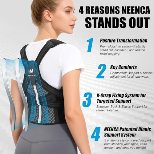 NEENCA Professional Posture Corrector for Women & Men, Medical Back Brace
