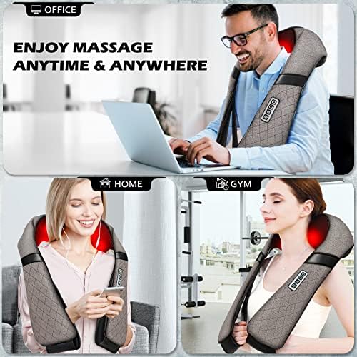 Blue Elf Shiatsu Neck Back Massager,Kneading Electric Massager with Heat