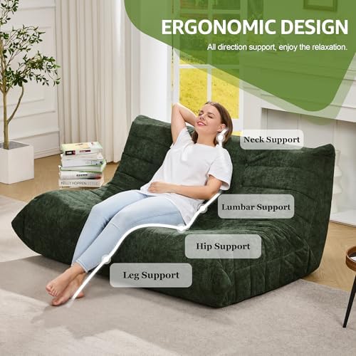 Hobestluk Large Bean Bag Chairs for Adults Fireside BeanBag Couch Togo Sofa