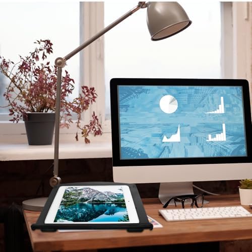 Xmas Computer Stand Adjustable Laptop PC Holder Black ABS Silicone