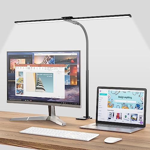Hensam Desk Lamps for Home Office, Adjustable LED Desk Light with Clamp