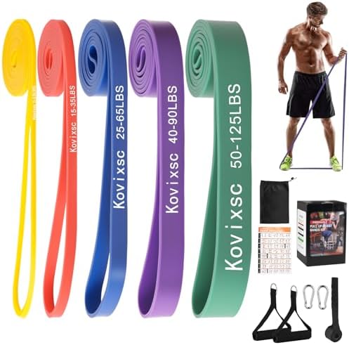 Resistance Exercise Bands Set Pull Up Assist Workout Fitness