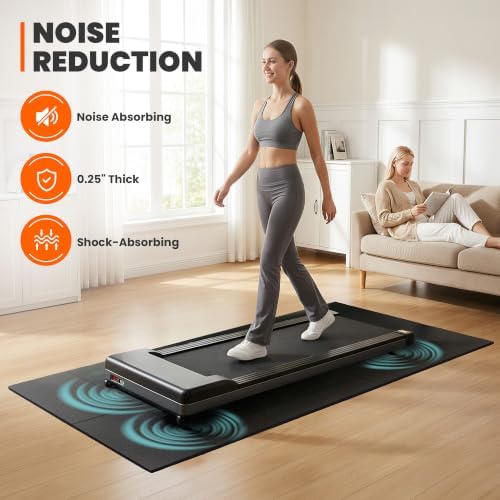 Stepwaver Walking Pad Mat, 68"x24", Treadmill Mat for Hardwood Floors