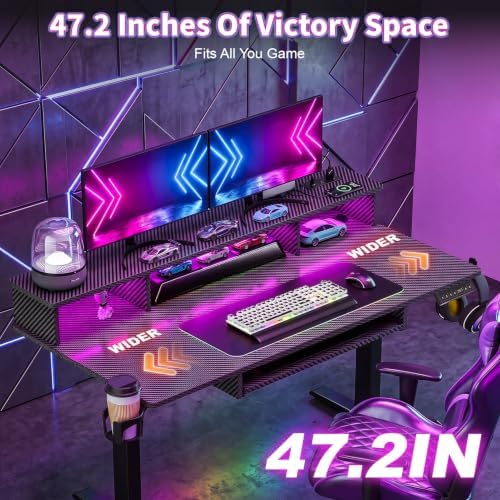 Honrane 47'' Electric Standing Gaming Desk, Height Adjustable Computer Desk