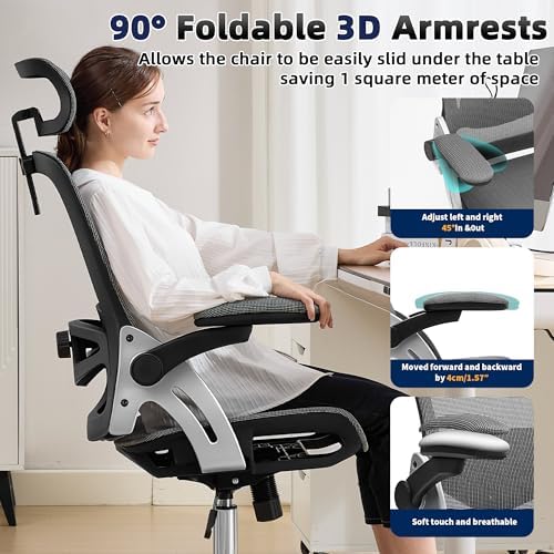 Fizzin Office Chair Mesh Desk Chair with 3D Armrests Computer Chair