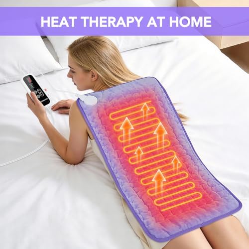 Extra Large Heating Pad for Back Pain Relief - 33"x17"Electric Heating Pad