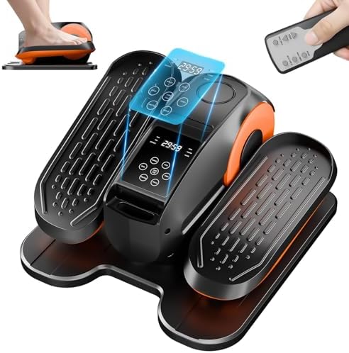 DamKee Under Desk Oval Exercise Machine Electric Oval Leg Exerciser Seen on TV 12 Speed Foot Exerciser for Seniors Portable Mini Seat Pedal Exerciser for Home Office
