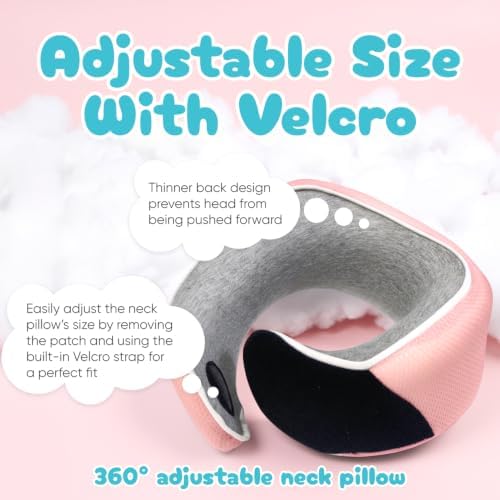 Proglobe Junior Kids Travel Neck Pillow, Ages 4-12, Airplane Car Seat