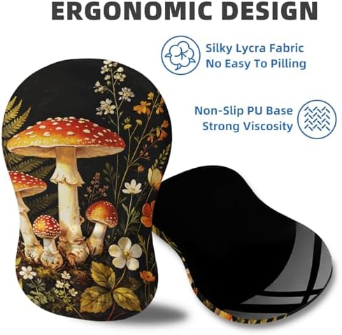 Ergonomic Mouse Pad with Wrist Rest, Memory Foam Wrist Support,Massage Bump
