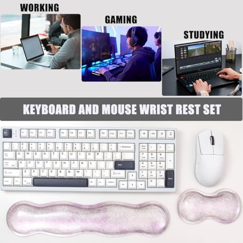 Gel Keyboard and Mouse Wrist Rest Set,Wrist Pad for Computer Keyboard