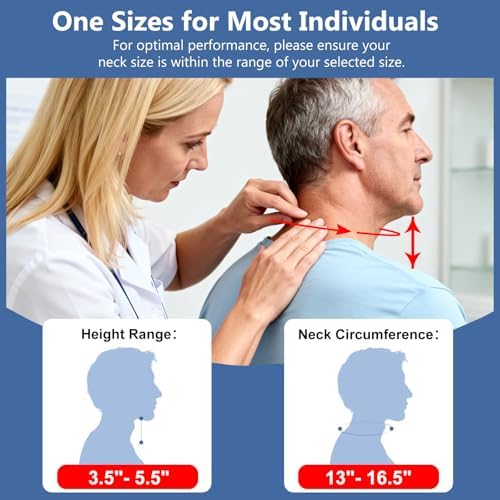 Cervical Traction Device, Neck Stretcher Cervical Traction, Adjustable Neck Braces for Pain Relief, Neck Decompression Device for Improved Spine Alignment