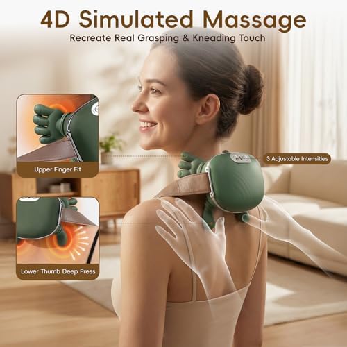 Neck Massager with Heat, Relieves Muscle Stiffness & Fatigue