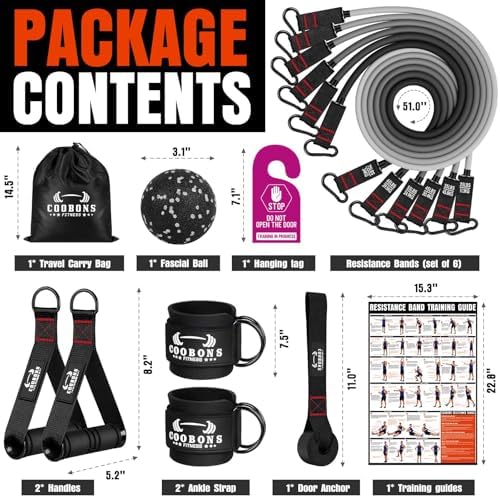 Heavy Resistance Bands for Working Out, 300LBS Exercise Bands with Handles