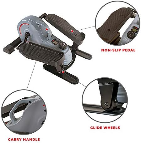 Sunny Health & Fitness Sitting or Standing Under Desk Elliptical Exerciser