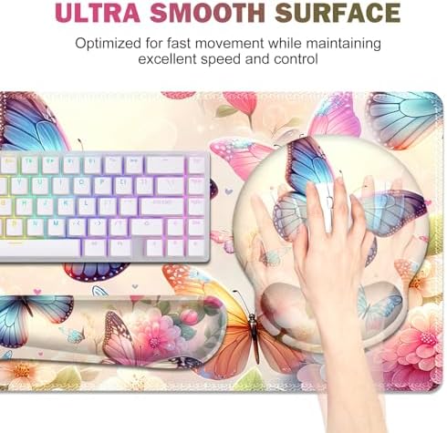 Gaming Mouse Pad, Large Desk Mat, 4in1 XXL Mousepad Cute Desk Pad Protector