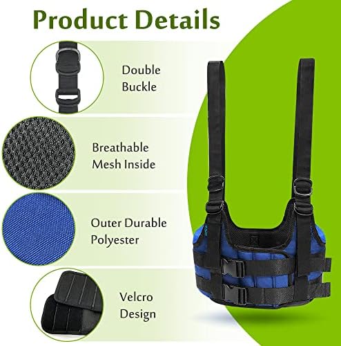 Back Stretcher Harness for Spinal Decompression, Lumbar Traction Belt & Inversion Table Alternative, Back Realignment Device for Herniated Disc Pain Relief – Large (42–50” Chest)