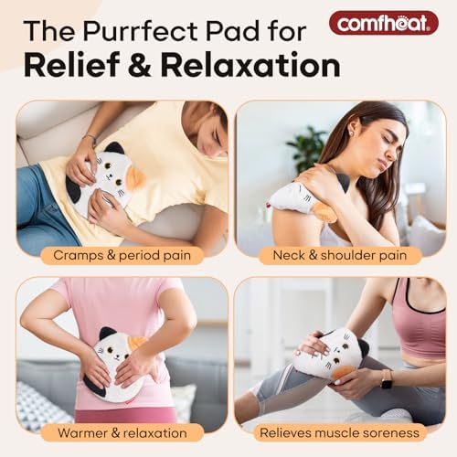 Cat Microwave Heating Pad for Period Cramps, Moist Heat Pack