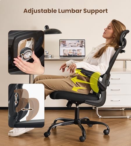Ergonomic Office Chair, Executive Chairs with Adjustable Lumbar Support