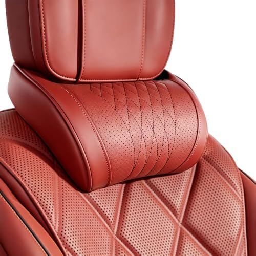 Universal Memory Foam Car Headrest Neck Pillow, Red