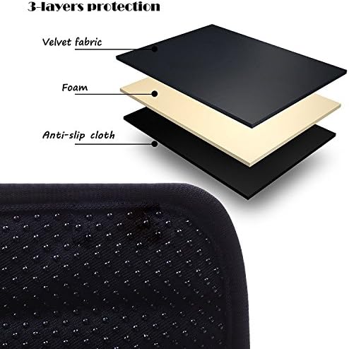 Wanty 2 Pieces Home Office Polyester Removable Durable Machine Washable Office Chair Armrest Slipcovers Covers Protect Armrests (Black)