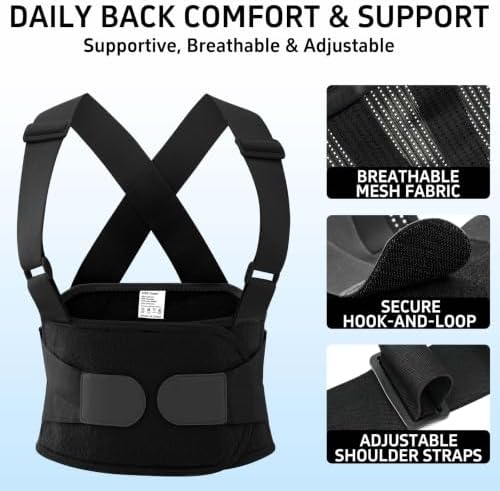 Work Back Brace for Men and Women Posture Corrector Lower Back Support