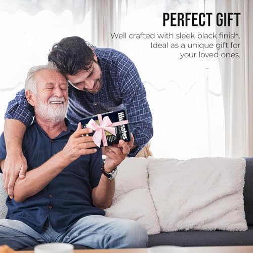 Origami Expanding Foldable LED Desk Lamp – USB Rechargeable & Portable - Dimmable Touch Control Light with Adjustable Height up to 8.25" for Office, Travel, Bedside - Sleek & Modern Design (Black)
