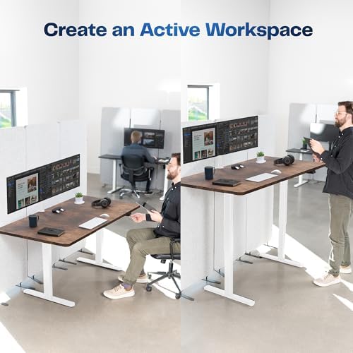 VIVO Rustic Vintage Brown 60 x 30 in Standing Desk, DESK-KIT-0W6N