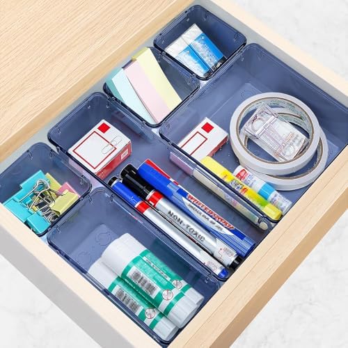 16 PCS Drawer Organizer Set, 5 Size Bathroom and kitchen organizer Trays