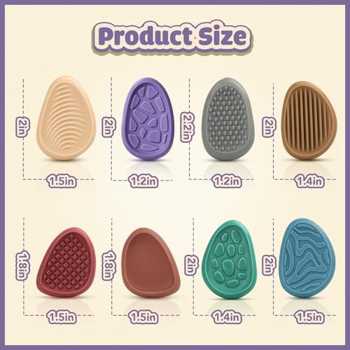Fidget Toys Adults Sensory Stone: 16 Pack Texture Worry Stone for Kids Calming - Sensory Autism Toys for Stress Relief - Quiet Small Fidgets for Classroom Prizes