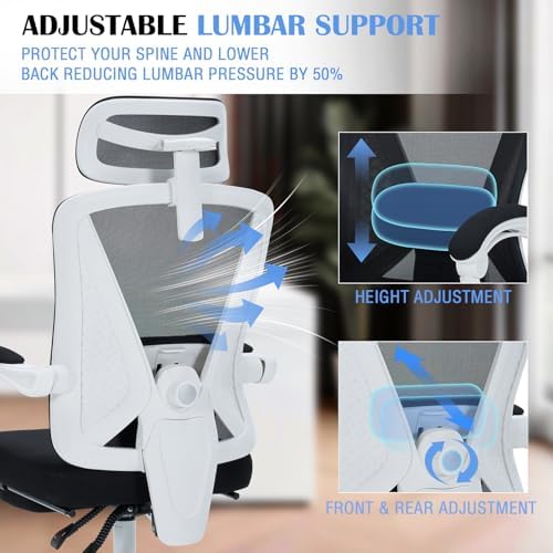 Ergonomic Office Chair with footrest, 90-160° Recline Computer Desk Chair