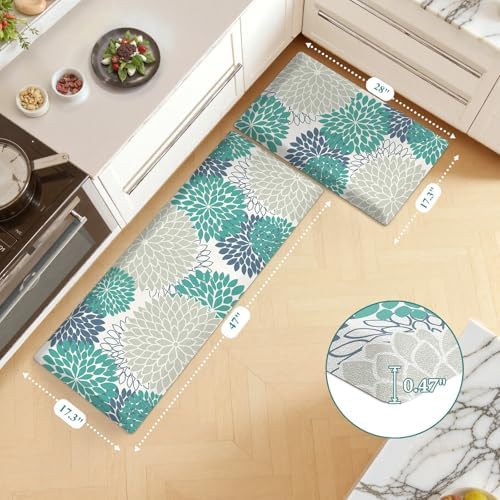 KIMODE Anti Fatigue Kitchen Mats for Floor 2PCS, Cushioned Standing Mats