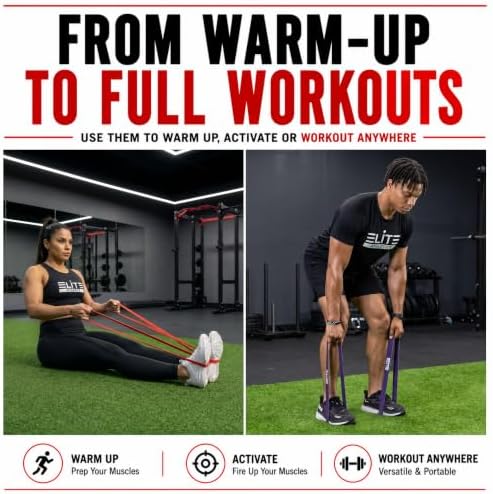 Heavy Thick Resistance Bands Set of 4, 5X Thicker, Short Monster Band, Deadlift Band, Loop Resistance Booty Bands, Glute Activation, Strength Training, Squats & Warm-Up