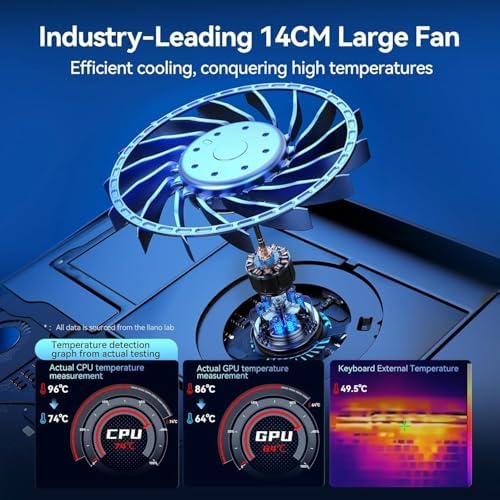 llano Gaming Laptop Cooler, V12 Laptop Cooling Pad Stand