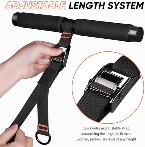 Adjustable Length Pedal Resistance Band with Handle for Working Out, Replaceable 180Lbs Exercise Bands with Foot Pedals, Home Gym Workout Equipment for Women Men Strength Training, Stretching