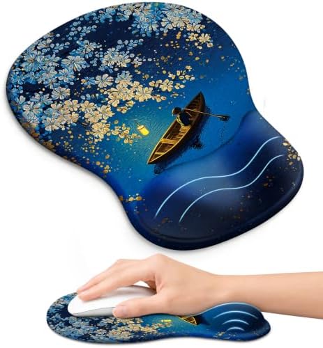 Ergonomic Mouse Pad with Wrist Rest, Gel Wrist Support, MoonRide
