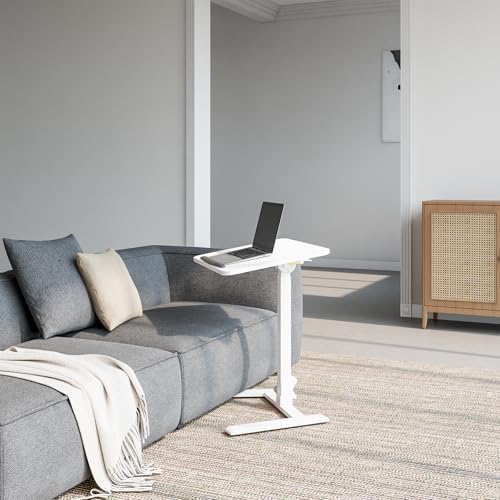alawooder 25" Mobile Folding Desk: Pneumatic Sit-Stand, No Assembly