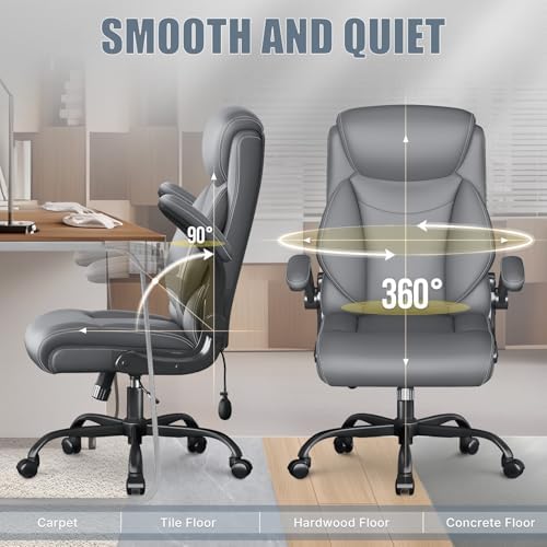 Ergonomic Office Chair,Inflatable Lumbar Support High Back Chair,Gray