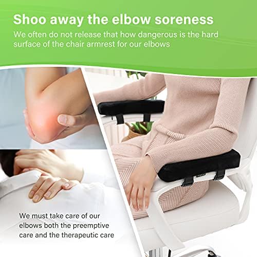 LargeLeaf Chair with Memory Foam Armrest Pads 2-Piece