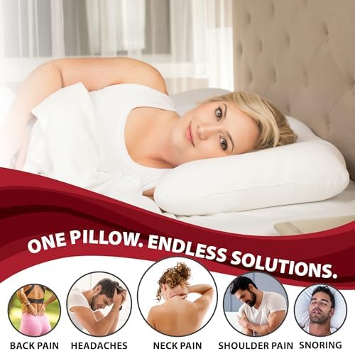 Ergonomic Cervical Pillow for Neck Pain Relief Back & Side Sleepers MID WH