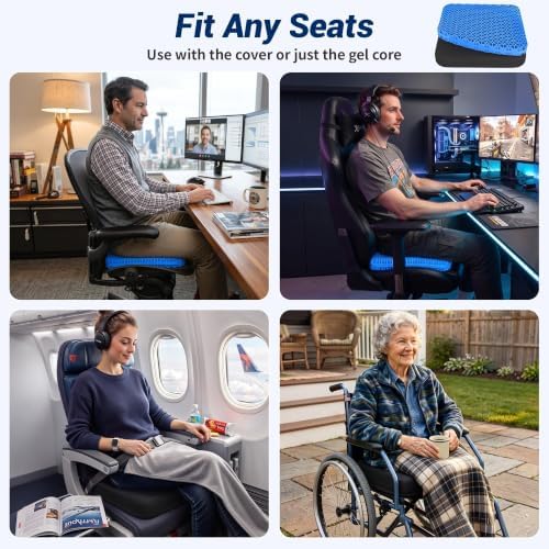 Gel Cooling Seat Cushion for Office Chair, Car Seat, X-Large