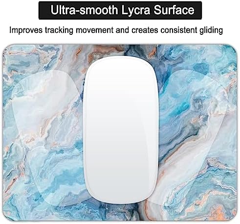 Small Mouse Pad, Mini Mouse Pad 6 X 8 Inch with Non-Slip Rubber Base for Keyboard Tray Laptops Wireless Mouse Home Office Travel, Washable & Portable (Abstract Colorful Marble 01)