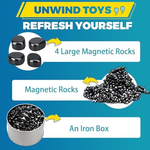 Squeeze Ferrite Putty Magnetic Fidget Toy for Adults, Desk Toy for Men Sensory Autism ADHD Office, Cool Gadgets for Stress Relief, Fidget Putty Stones for Valentines Day